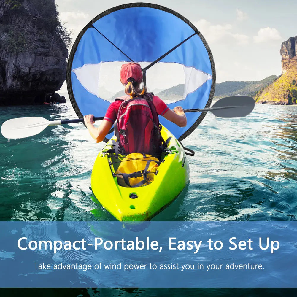 108cm Foldable Canoe Sail Portable Kayak Wind Sail With Storage Bag Kayak Accessories