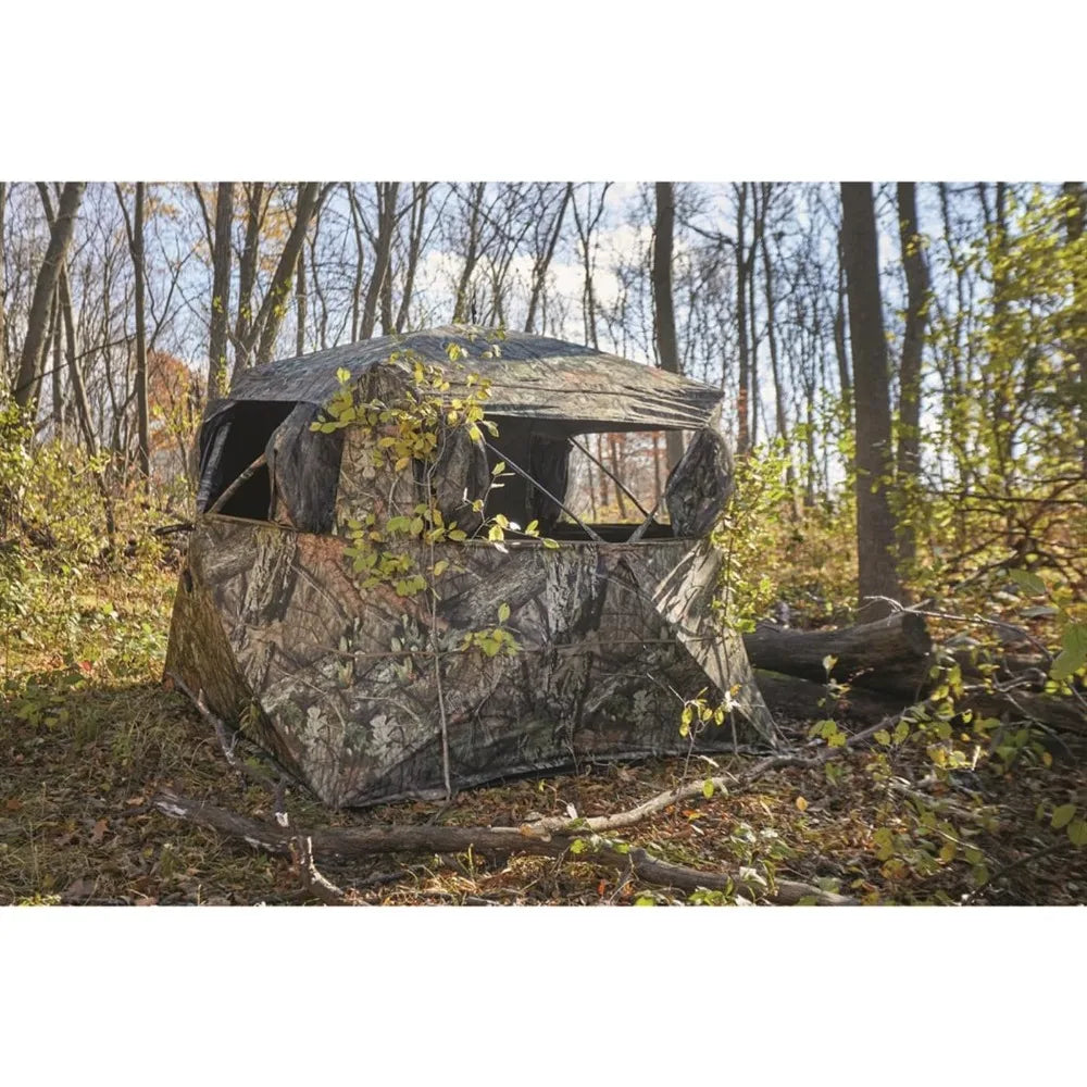 Flare 270 Pop-Up Hunting Camo Ground Blind for Deer, Duck, Bow, and Turkey Hunting Gear