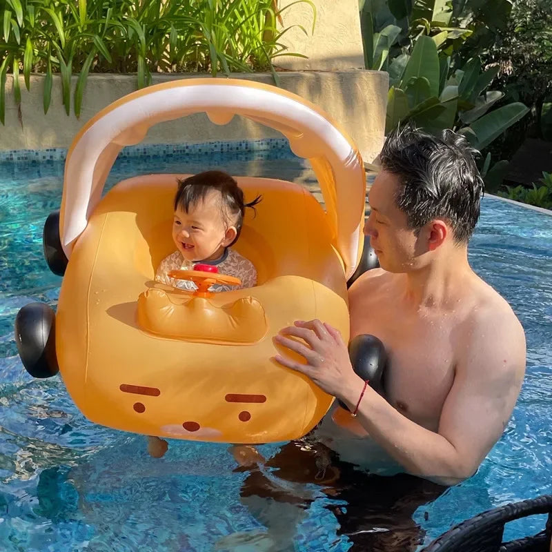 Summer Inflatable  Cute Floating Umbrellas for Babies Car Seats Water Toys