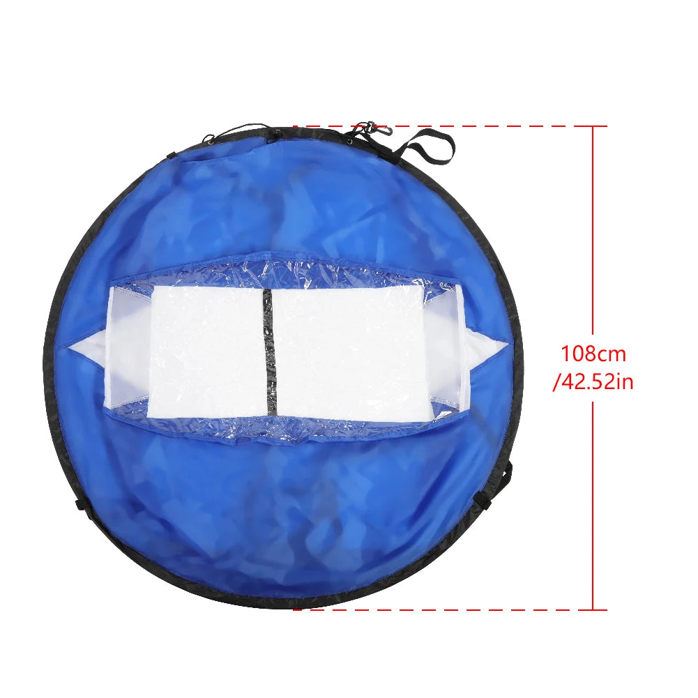 108cm Foldable Canoe Sail Portable Kayak Wind Sail With Storage Bag Kayak Accessories