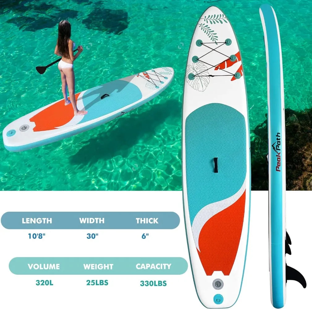 Inflatable Stand Up Paddle Board  SUP Accessories & Bag, Fin for Paddling,Surf Control,Non-Slip