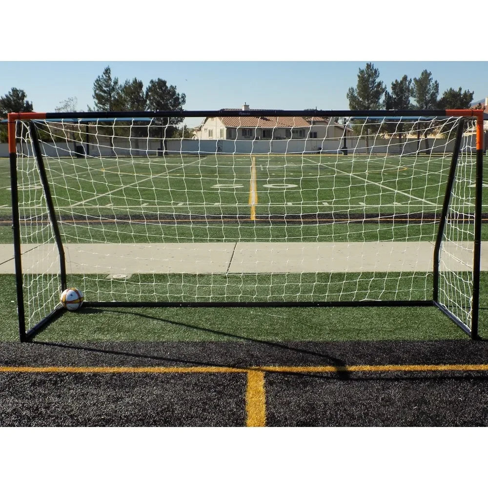 12 X 6 Ft. AYSO Youth Regulation Soccer Goal w/Weatherproof 4mm Net. 50MM Diameter Powder Coated/Corrosion Resistant Frame