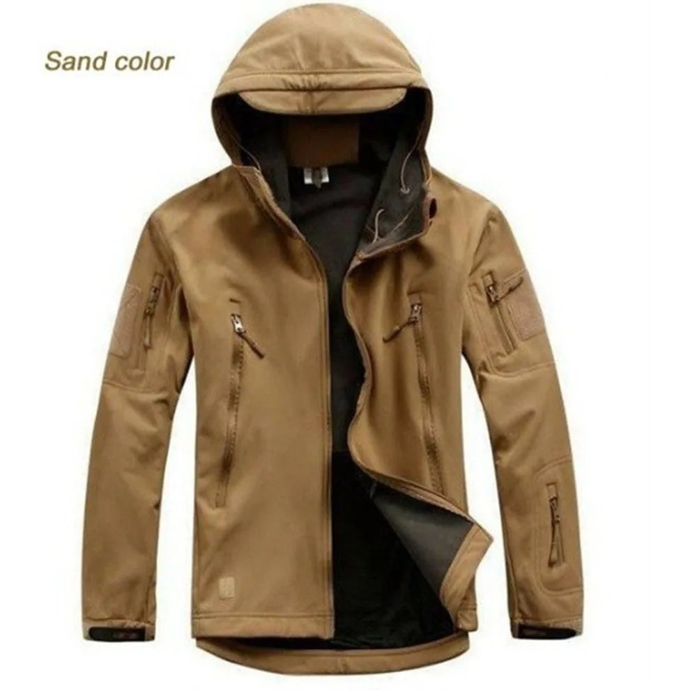 Waterproof Soft Shell Camouflage Jacket Men  Warm Camo Tactical Jackets Outdoor  Hoodie