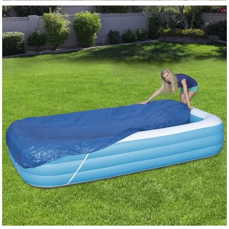 1 Pcs Swimming Pool Cover Rectangular Solar Summer Waterproof Pool Tub Film Inflatable Large