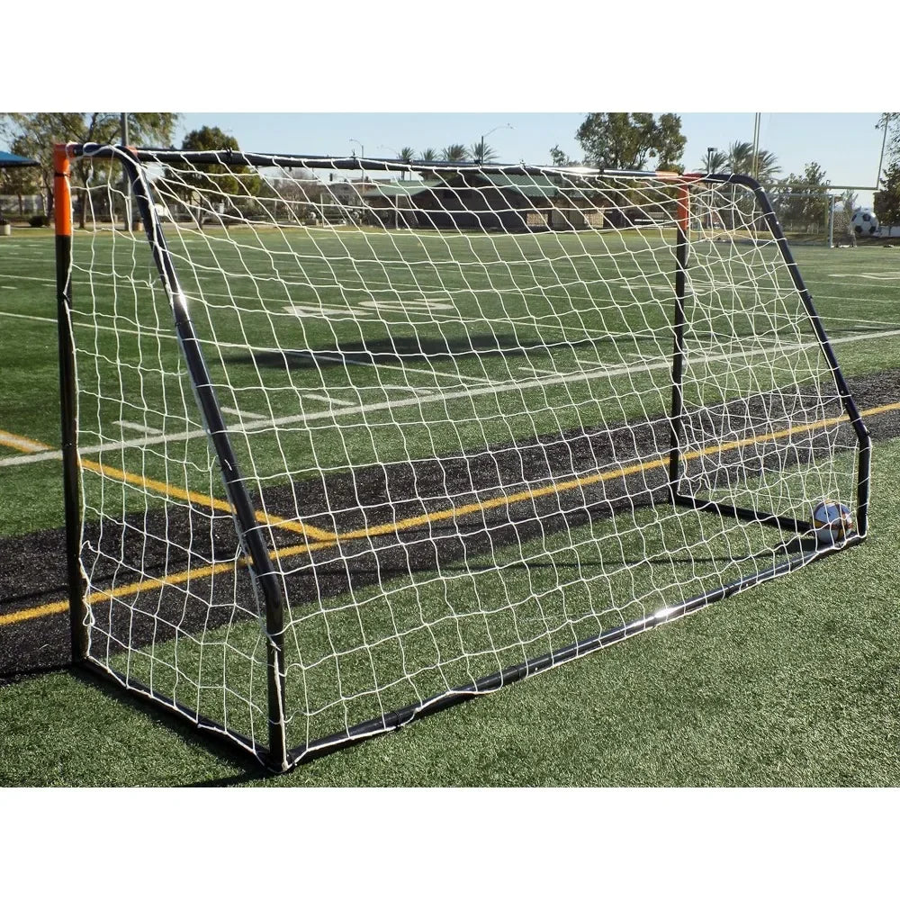 12 X 6 Ft. AYSO Youth Regulation Soccer Goal w/Weatherproof 4mm Net. 50MM Diameter Powder Coated/Corrosion Resistant Frame