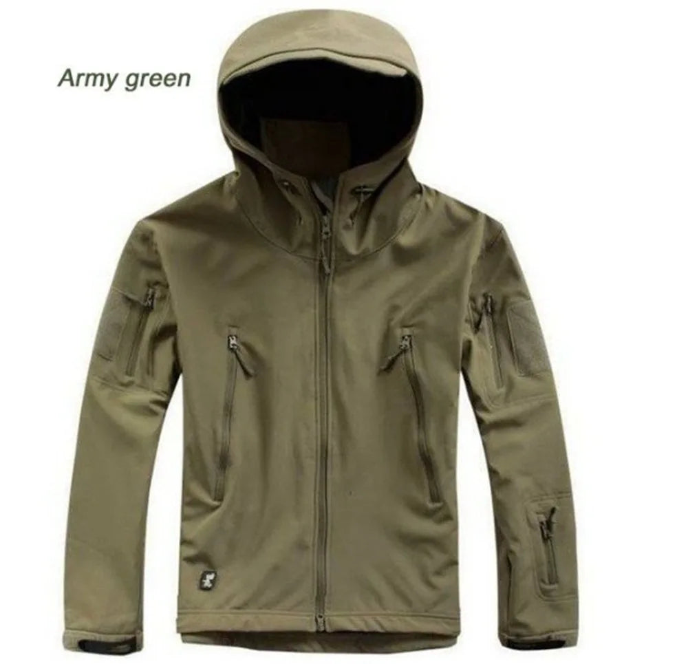 Waterproof Soft Shell Camouflage Jacket Men  Warm Camo Tactical Jackets Outdoor  Hoodie