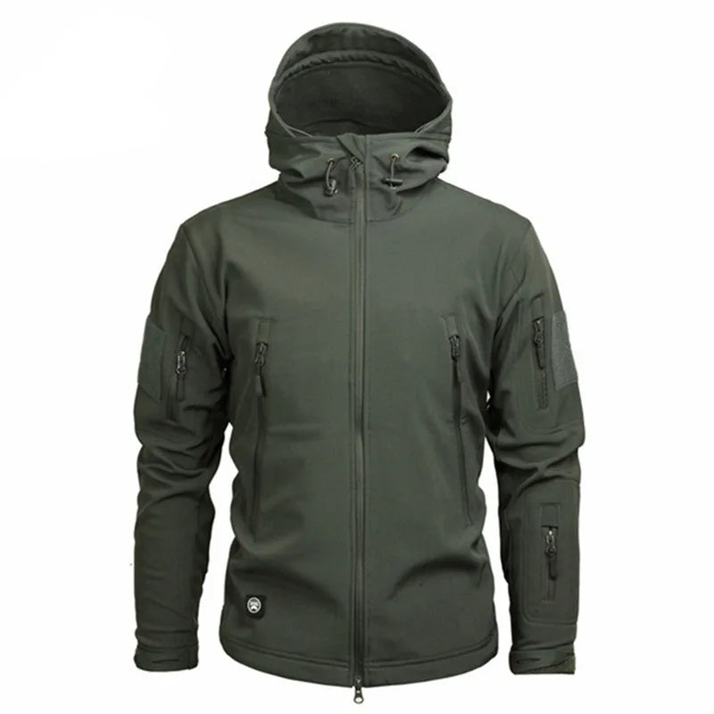 Waterproof Soft Shell Camouflage Jacket Men  Warm Camo Tactical Jackets Outdoor  Hoodie