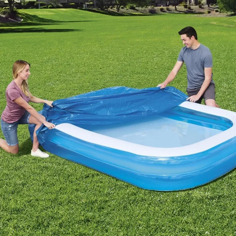 1 Pcs Swimming Pool Cover Rectangular Solar Summer Waterproof Pool Tub Film Inflatable Large