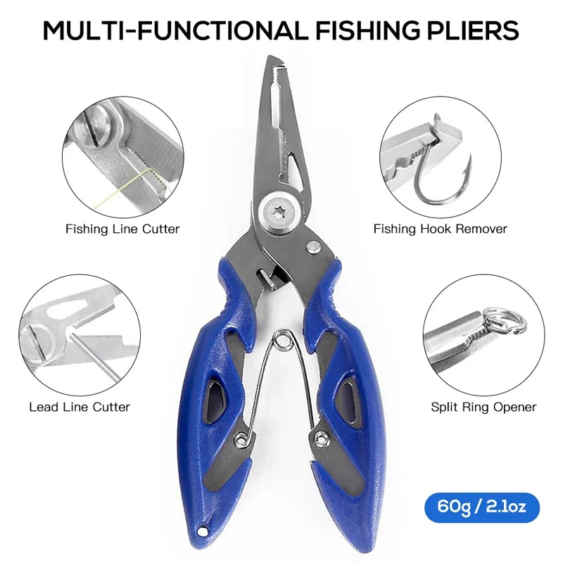 263pcs/Fishing Accessories Tackle Box  Plier Jig Hooks Sinker Weight Swivels Snaps Sinker Slides