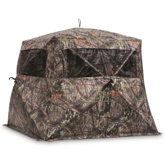 Flare 270 Pop-Up Hunting Camo Ground Blind for Deer, Duck, Bow, and Turkey Hunting Gear