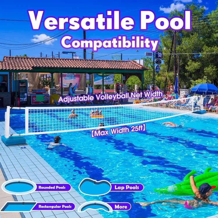 LED Pool Volleyball Net, Light Up Pool ne with LED Water Balls, App & Remote Control, Music Sync,