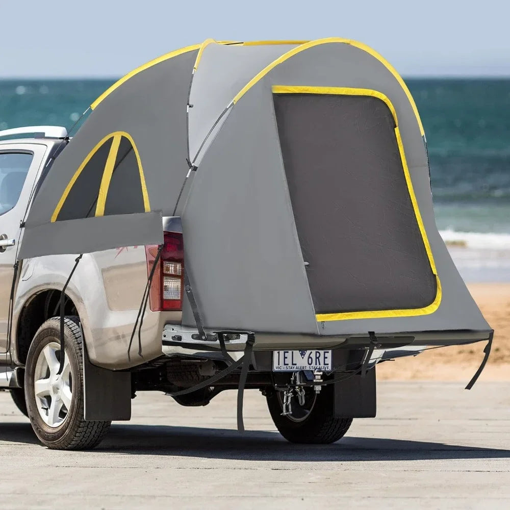 Pickup Truck Tent, Waterproof PU2000mm Double Layer for 5.5-6.5 FT Truck Bed Tent for Camping